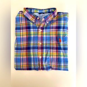 NEW! Men’s U.S. Polo Assn. Short Sleeve Button Down Dress Shirt